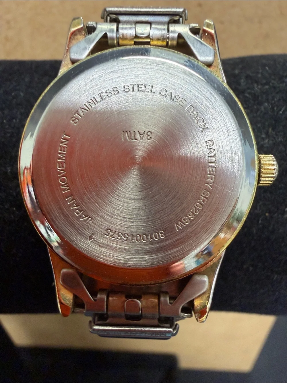 Two-Tone Silver and Gold Analog Quartz Watch with White Dial